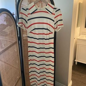 Vintage striped midi dress